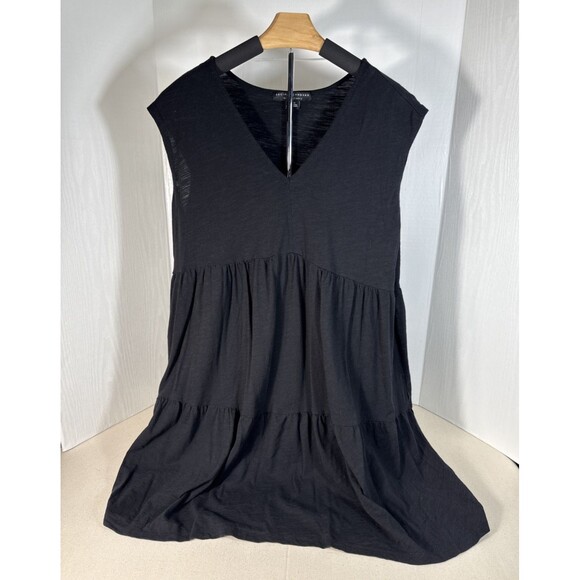 SANCTUARY Women's Black Summer Skimmer Dress Size XL V-Neck Cap Sleeve - Picture 1 of 10